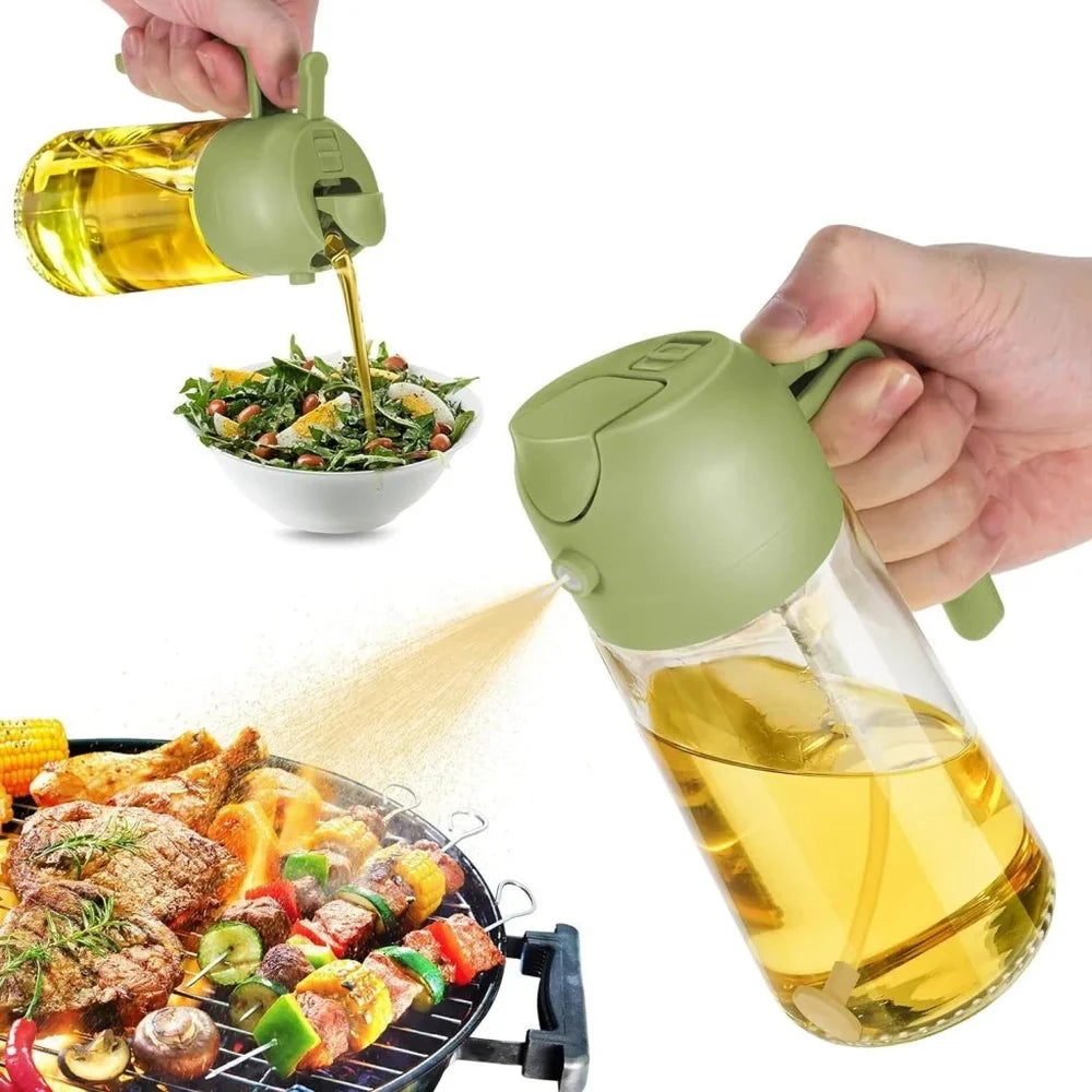 Two in One Oil Sprayer Dispenser - Both Spray & Pour